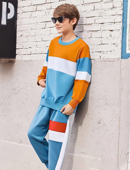 mkodopy Boys' Hoodie Sweatsuit Set