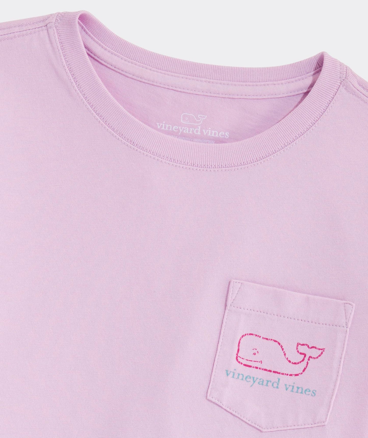vineyard vines Girls' Vintage Whale Long-Sleeve Pocket Tee