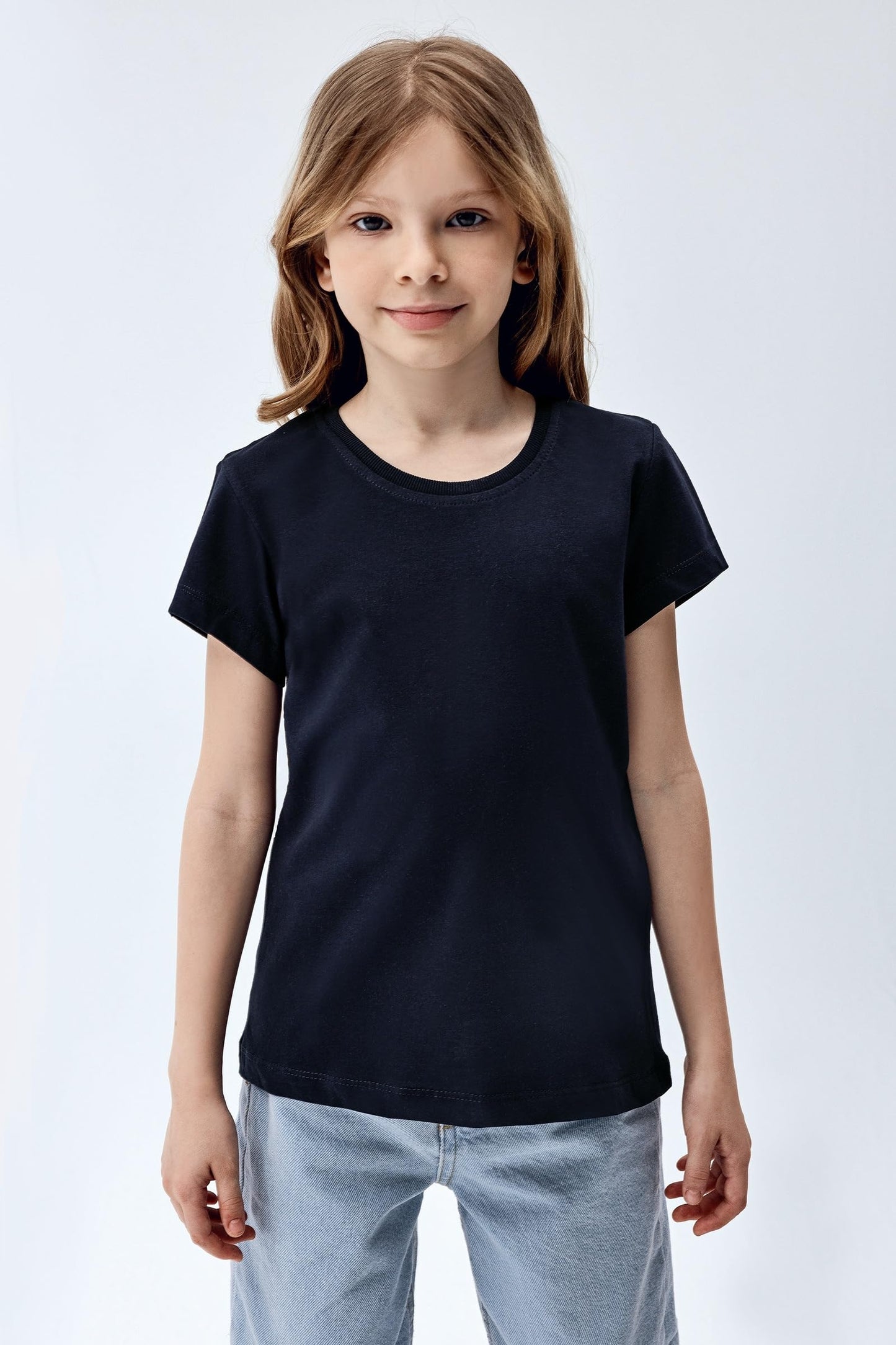 Brix Girls' 5-Pack Cotton Short Sleeve Tees