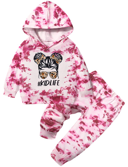 Toddler Girls' 2-Piece Tie Dye Sweatshirt & Pants Set