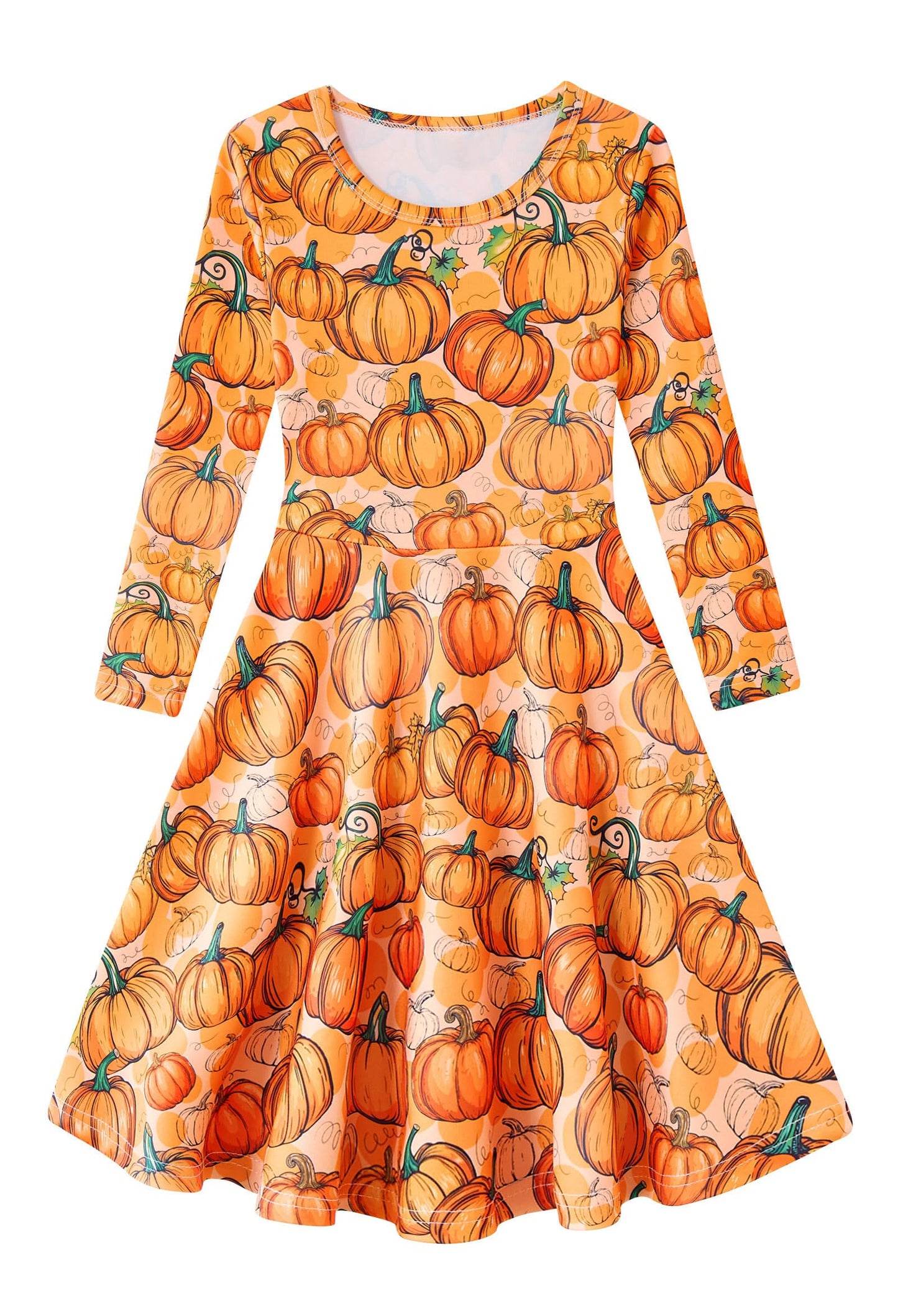 Funnycokid Girls' Butterfly & Mermaid Long Sleeve Dress