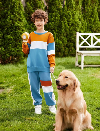 mkodopy Boys' Hoodie Sweatsuit Set