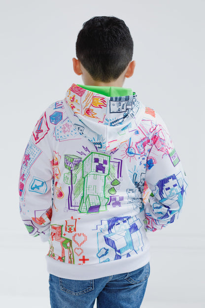 Minecraft Fleece Pullover Hoodie Little Kid to Big Kid Sizes (4-18-20)