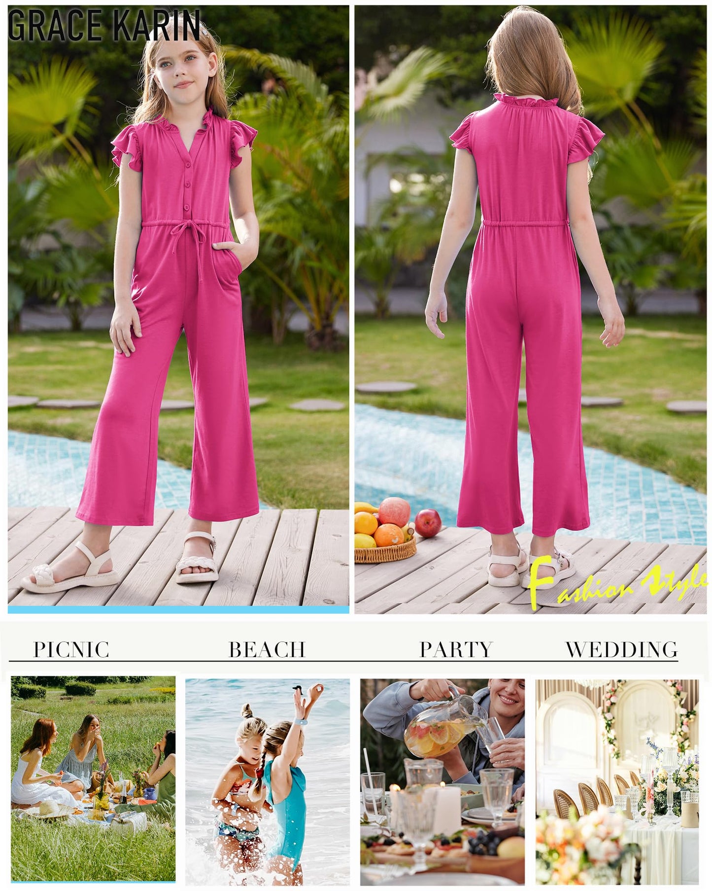 GRACE KARIN Girls Jumpsuit