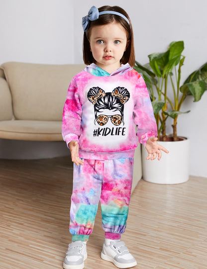 Toddler Girls' 2-Piece Tie Dye Sweatshirt & Pants Set