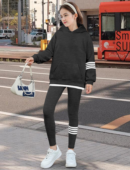 NECIOUS Girls' 2-Piece Hoodie & Leggings Set