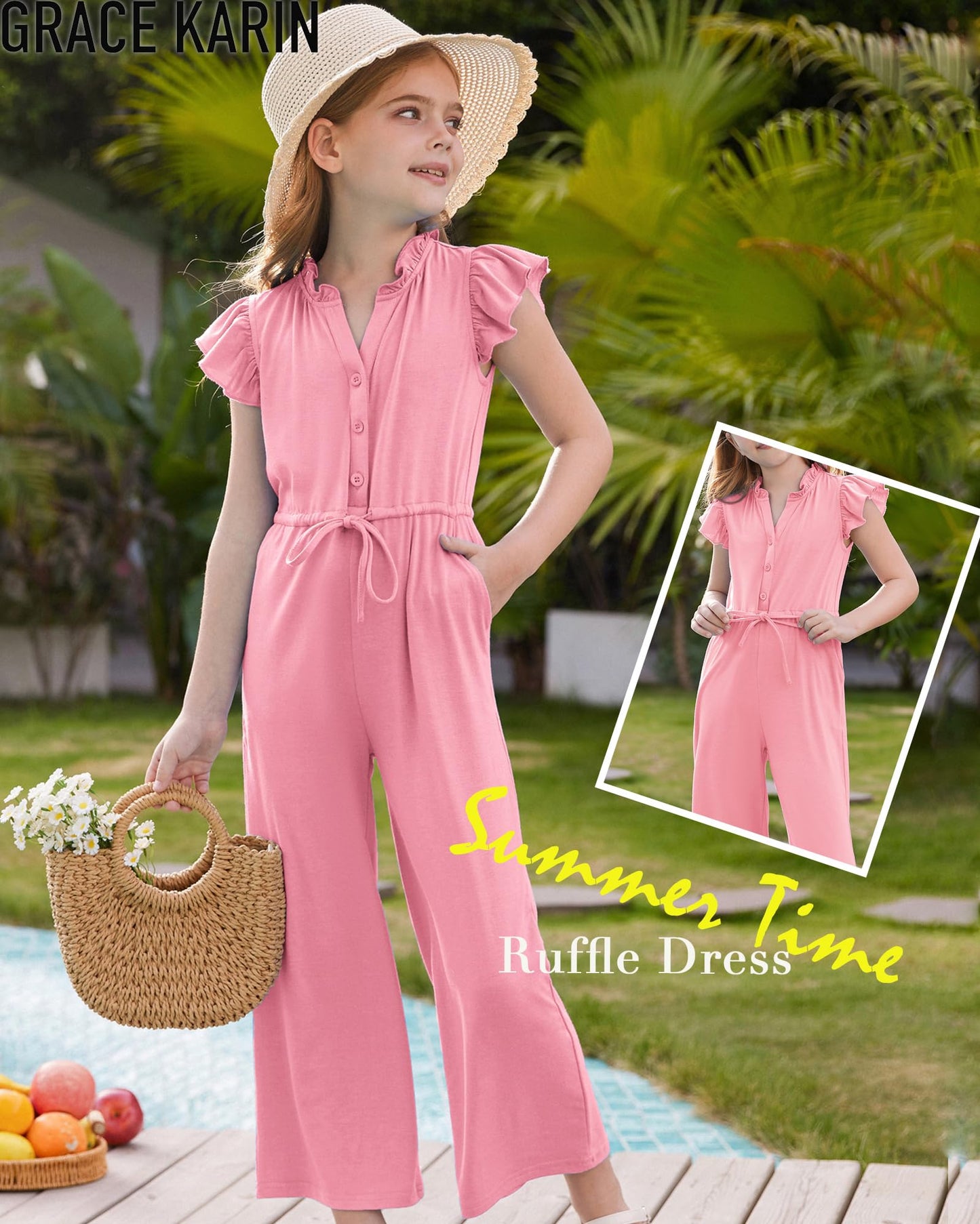 GRACE KARIN Girls Jumpsuit