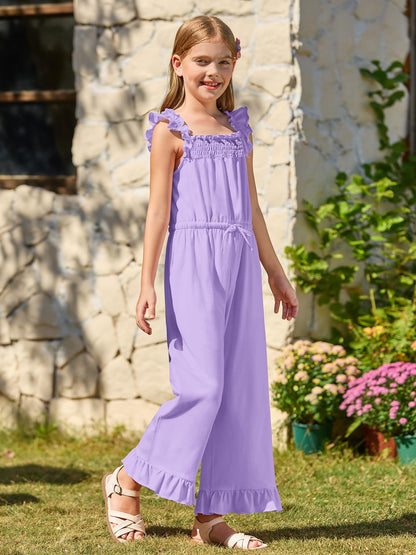 Yousify Girls Ruffle Sleeve Jumpsuit
