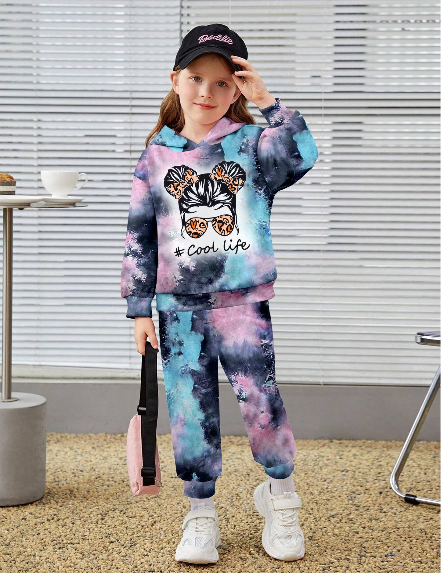 Toddler Girls' 2-Piece Tie Dye Sweatshirt & Pants Set