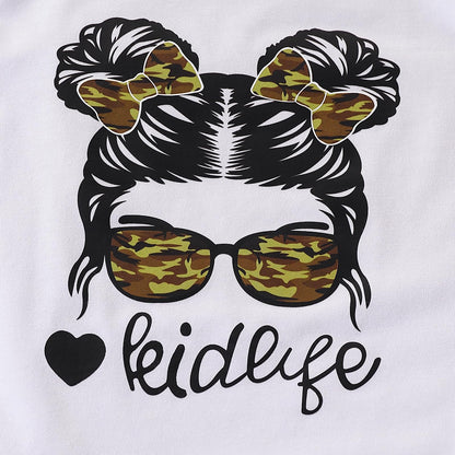 Toddler Girls' 2-Piece Top & Camo Pants Set