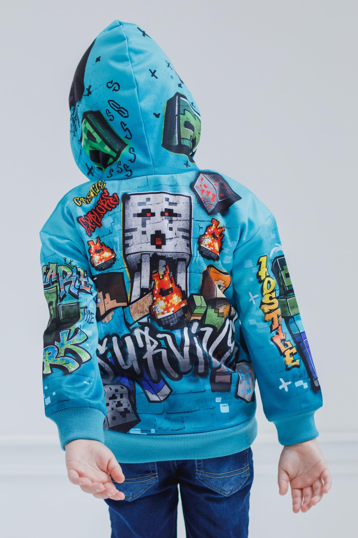 Minecraft Fleece Pullover Hoodie Little Kid to Big Kid Sizes (4-18-20)