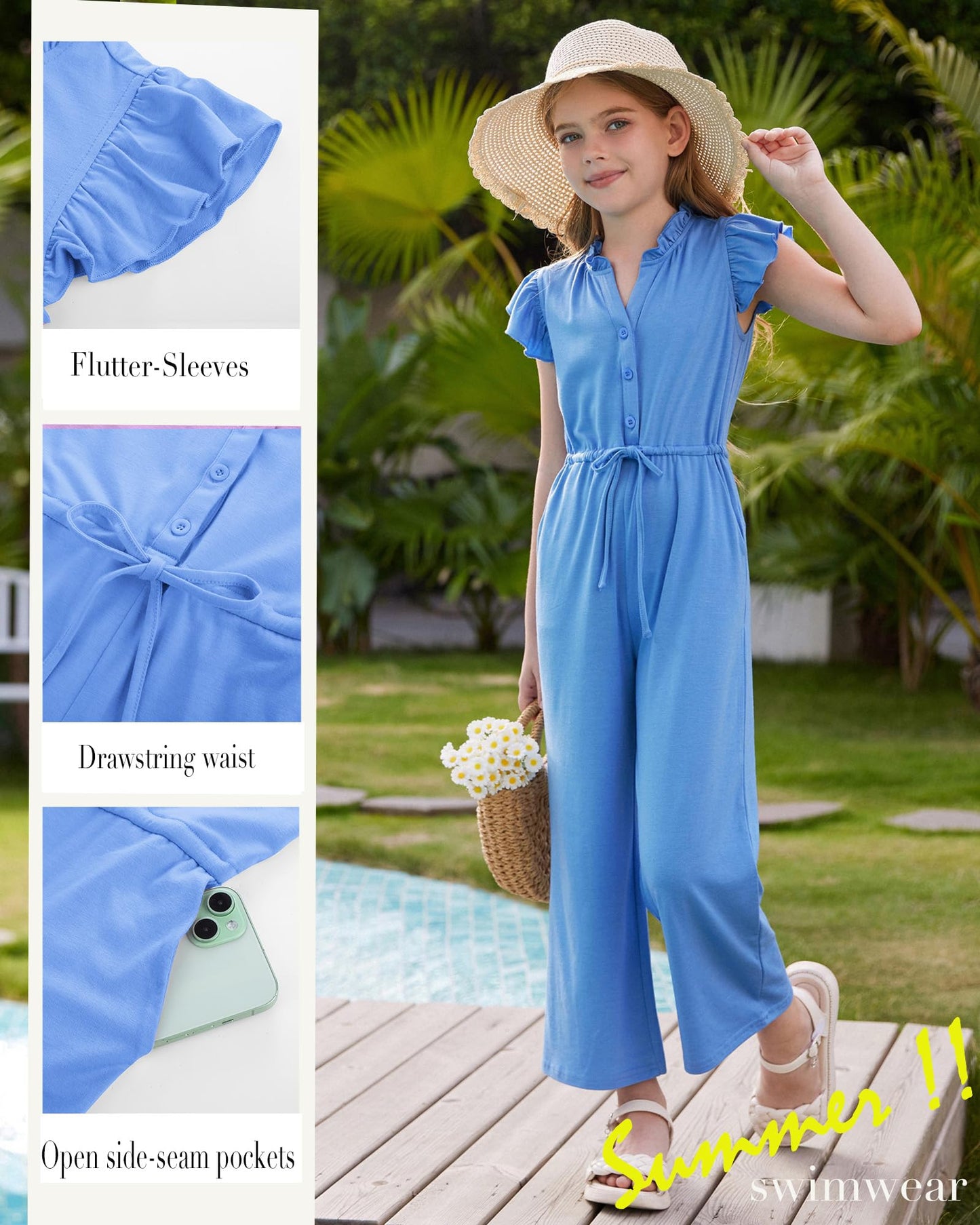 GRACE KARIN Girls Jumpsuit