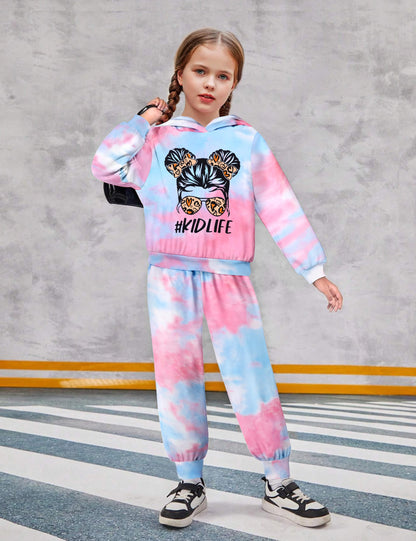 Toddler Girls' 2-Piece Tie Dye Sweatshirt & Pants Set