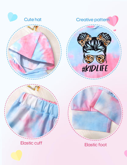 Toddler Girls' 2-Piece Tie Dye Sweatshirt & Pants Set