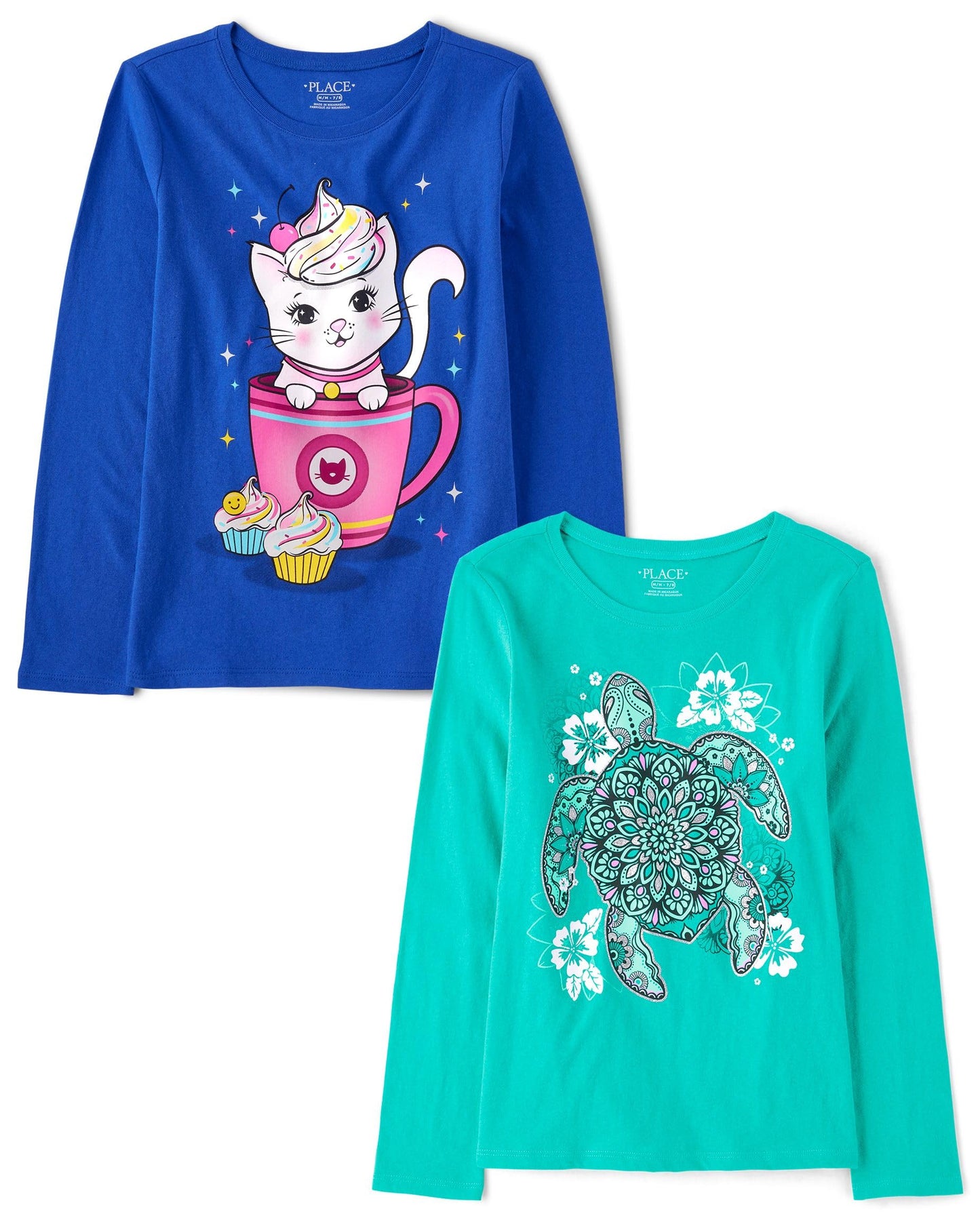 The Children's Place Girls' 2-Pack Graphic Tees
