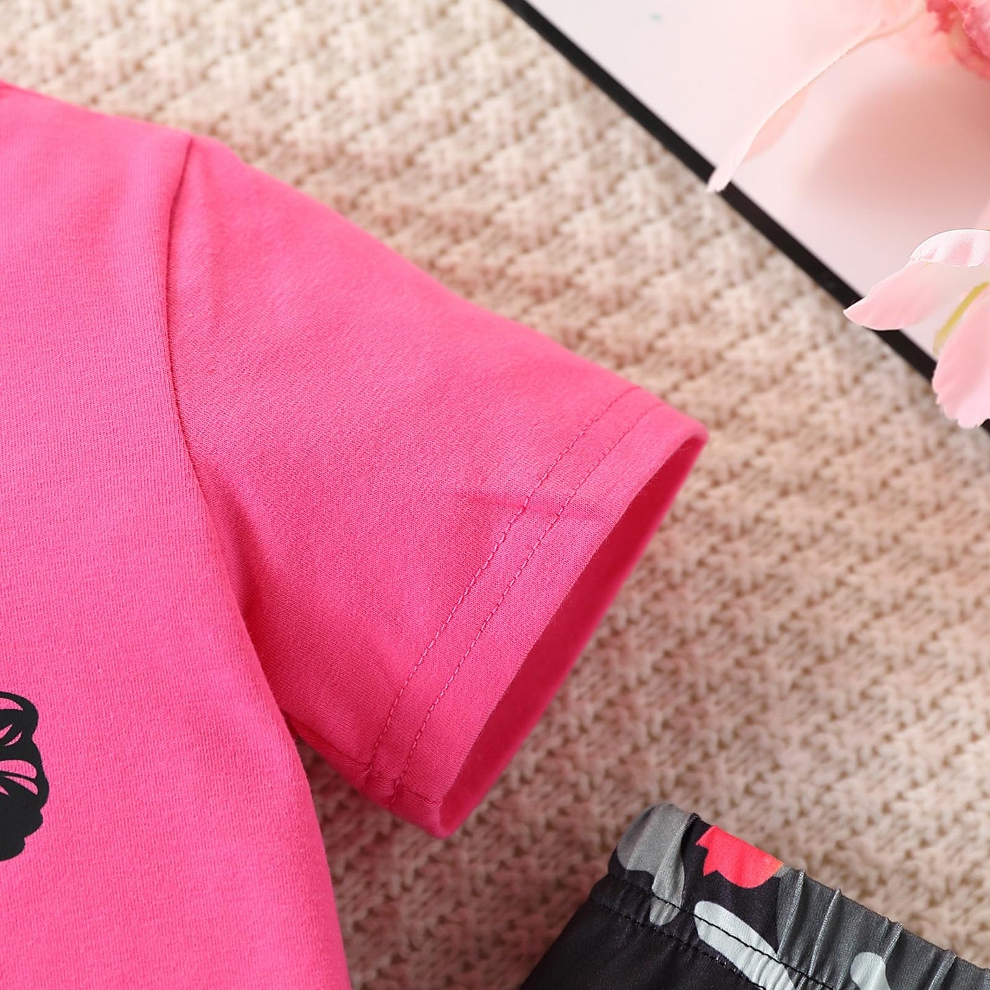 Toddler Girls' 2-Piece Top & Camo Pants Set