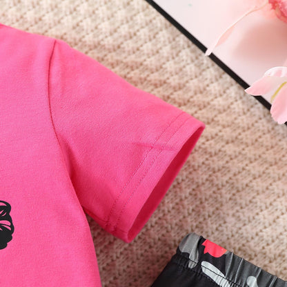 Toddler Girls' 2-Piece Top & Camo Pants Set