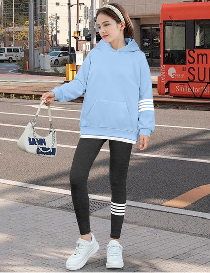 NECIOUS Girls' 2-Piece Hoodie & Leggings Set