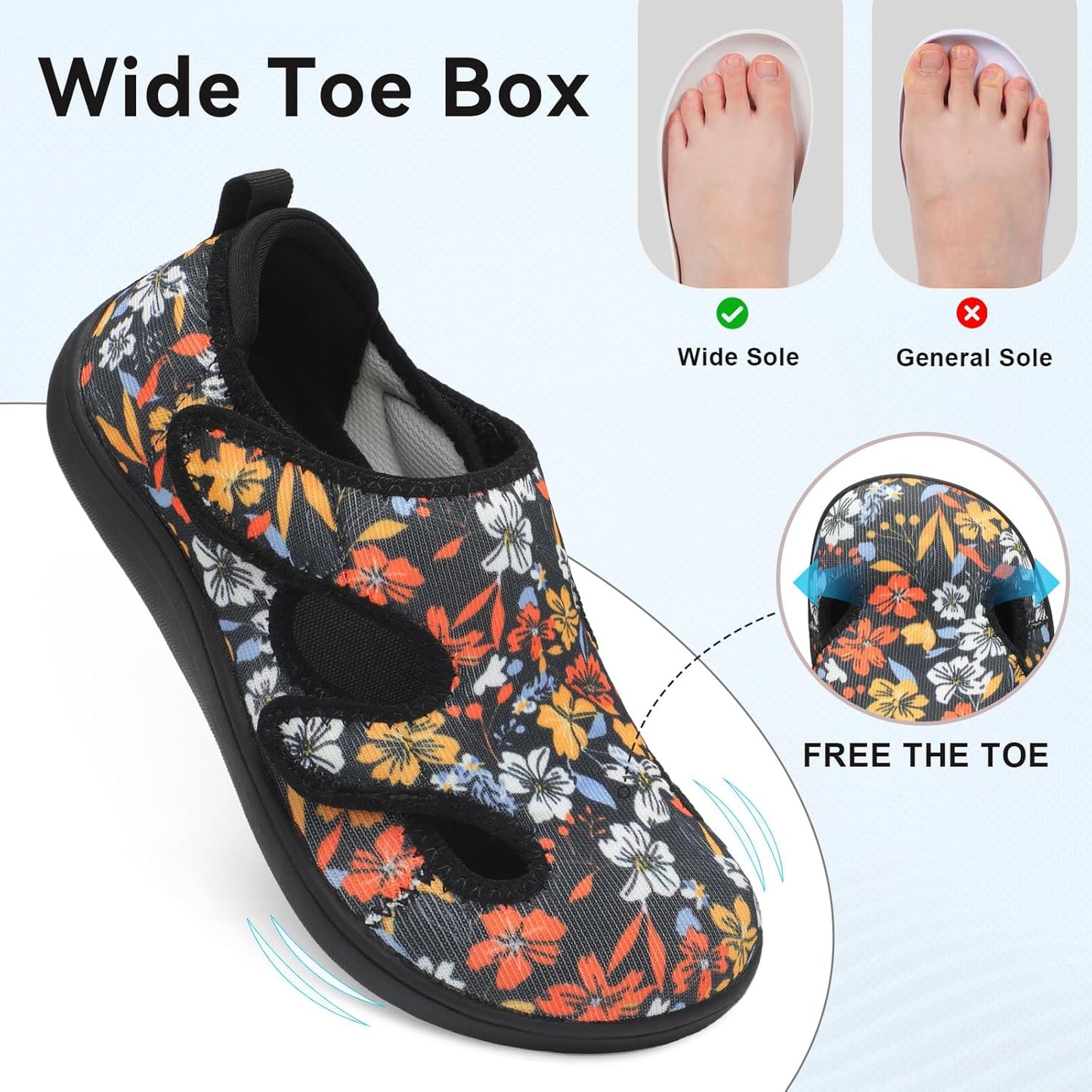 LeIsfIt Women's Extra Wide Diabetic Walking Shoes