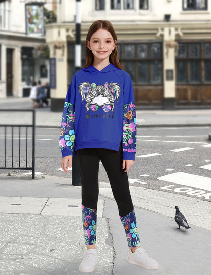 Girls' 2-Piece Tie Dye Hoodie & Leggings Set