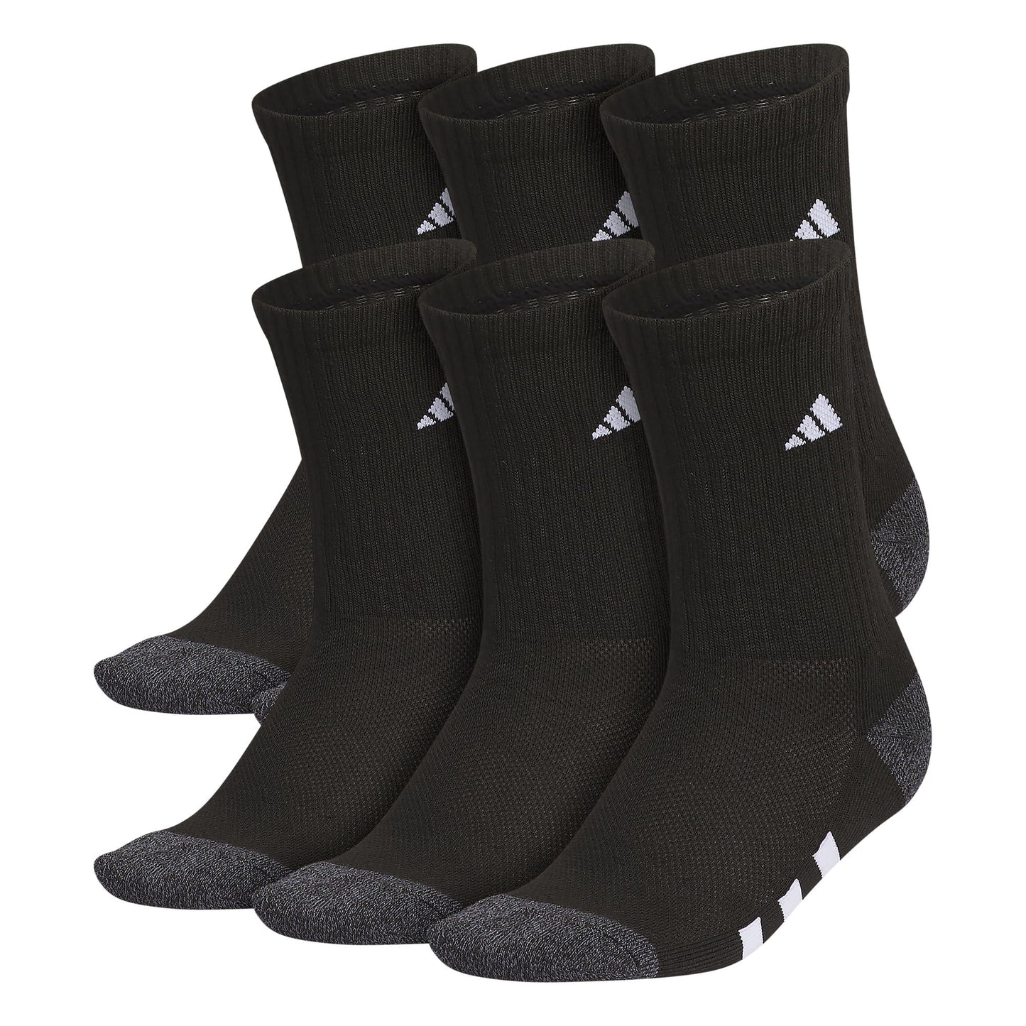 adidas Youth 6-Pack Cushioned Crew Socks