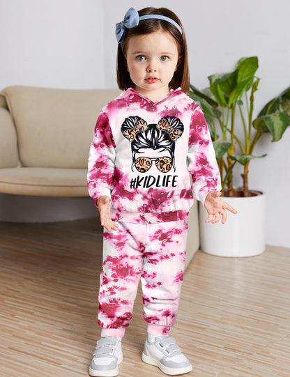 Toddler Girls' 2-Piece Tie Dye Sweatshirt & Pants Set
