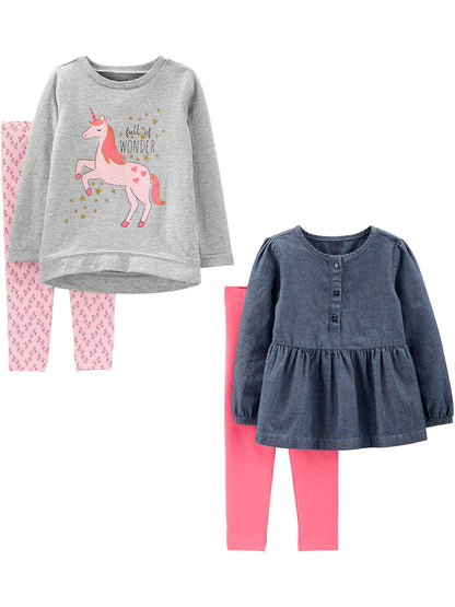 Simple Joys by Carter's girls 4-piece Playwear Set
