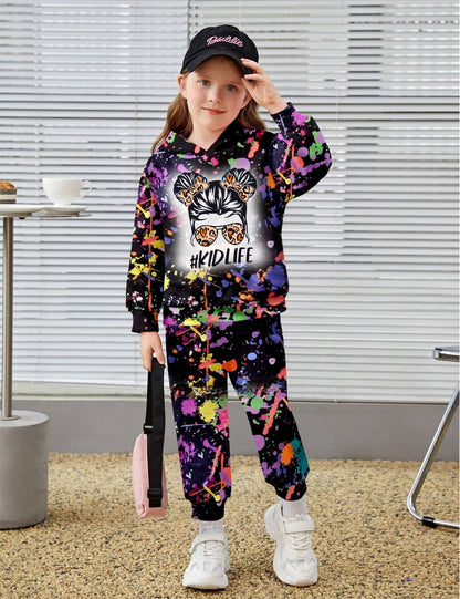 Toddler Girls' 2-Piece Tie Dye Sweatshirt & Pants Set