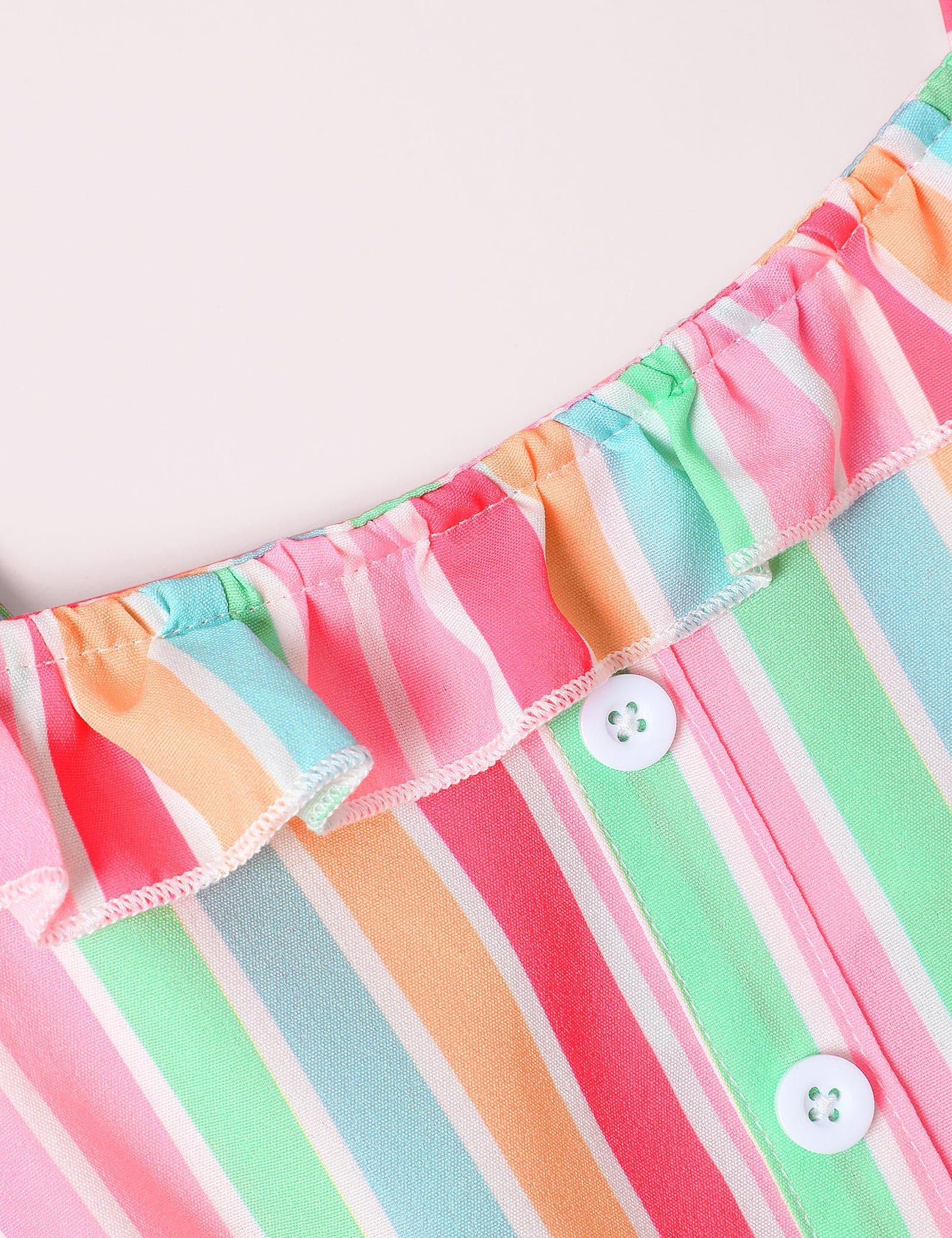 Crazyme Girls Striped Sleeveless Jumpsuit