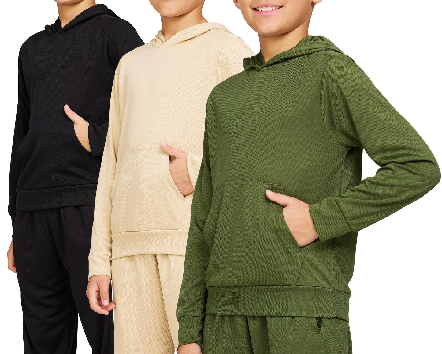 PURE CHAMP Boys' 3-Pack Mesh Hoodies