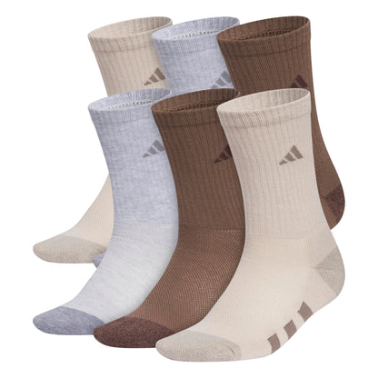 adidas Youth 6-Pack Cushioned Crew Socks