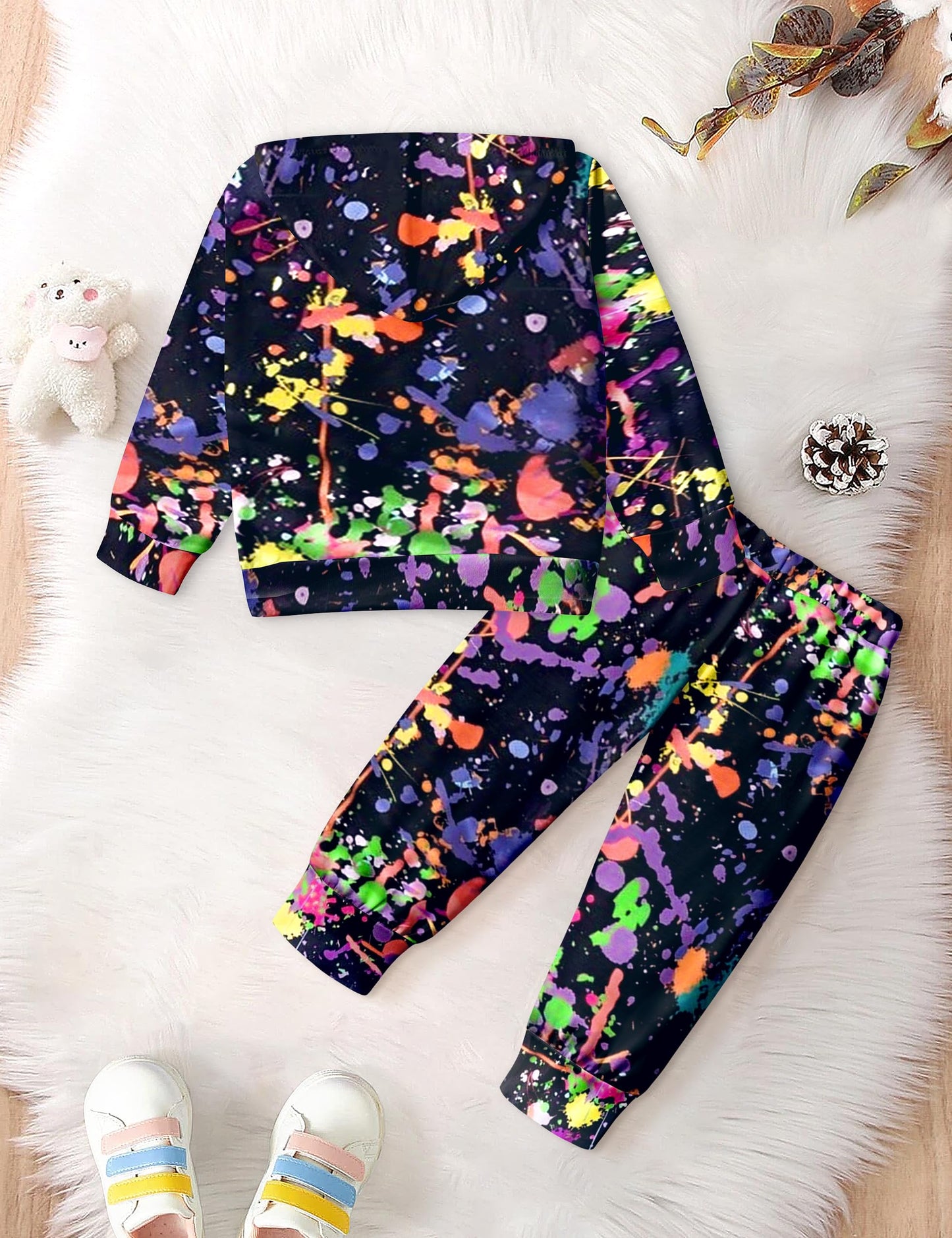 Toddler Girls' 2-Piece Tie Dye Sweatshirt & Pants Set