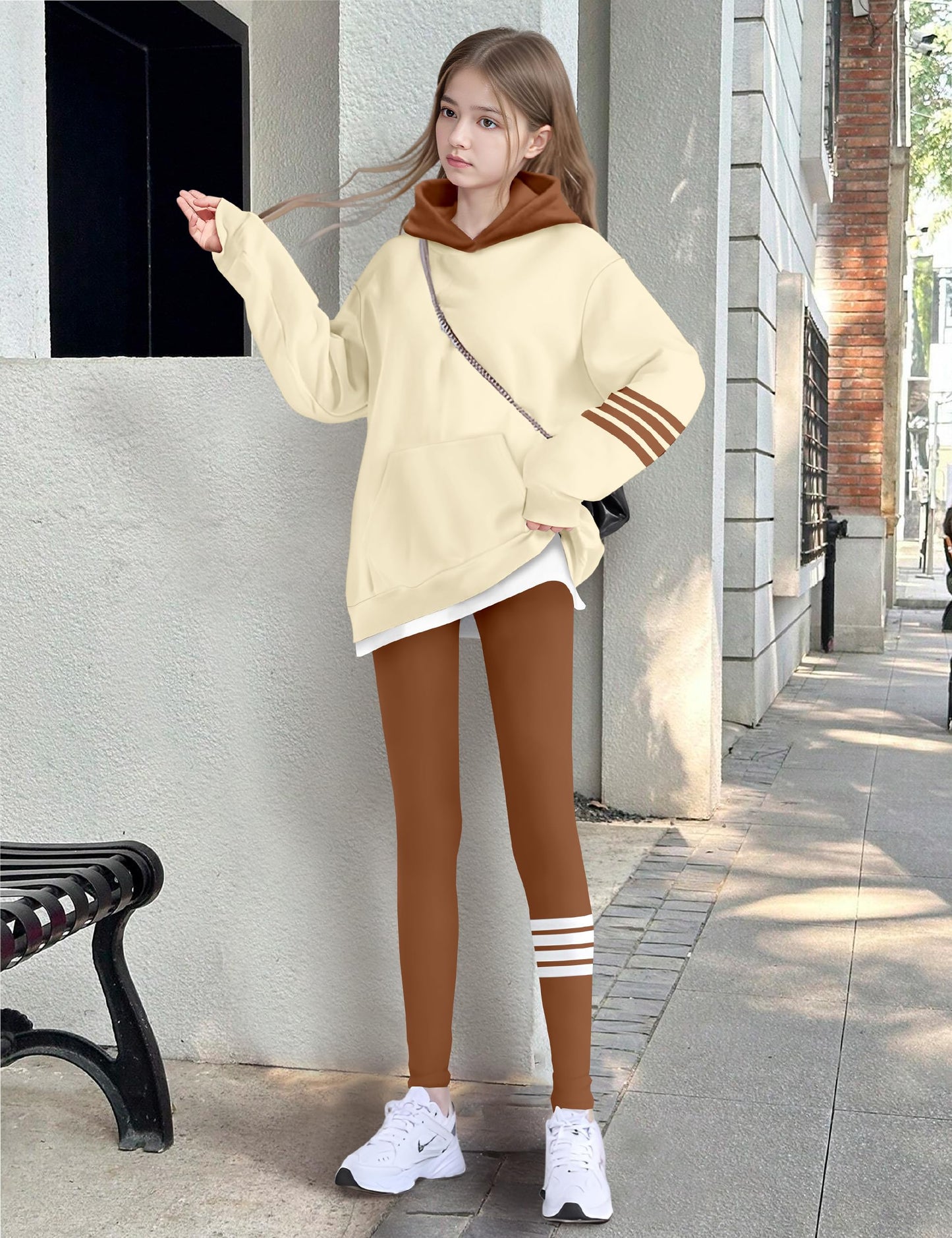 NECIOUS Girls' 2-Piece Hoodie & Leggings Set