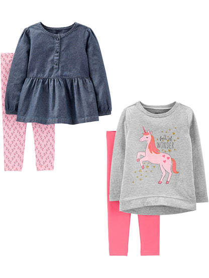 Simple Joys by Carter's girls 4-piece Playwear Set